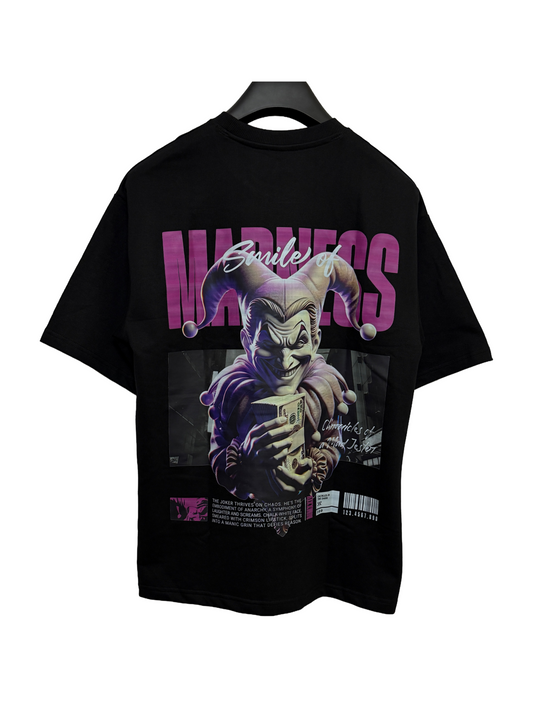 Smile of Madness – Oversized Black Tee