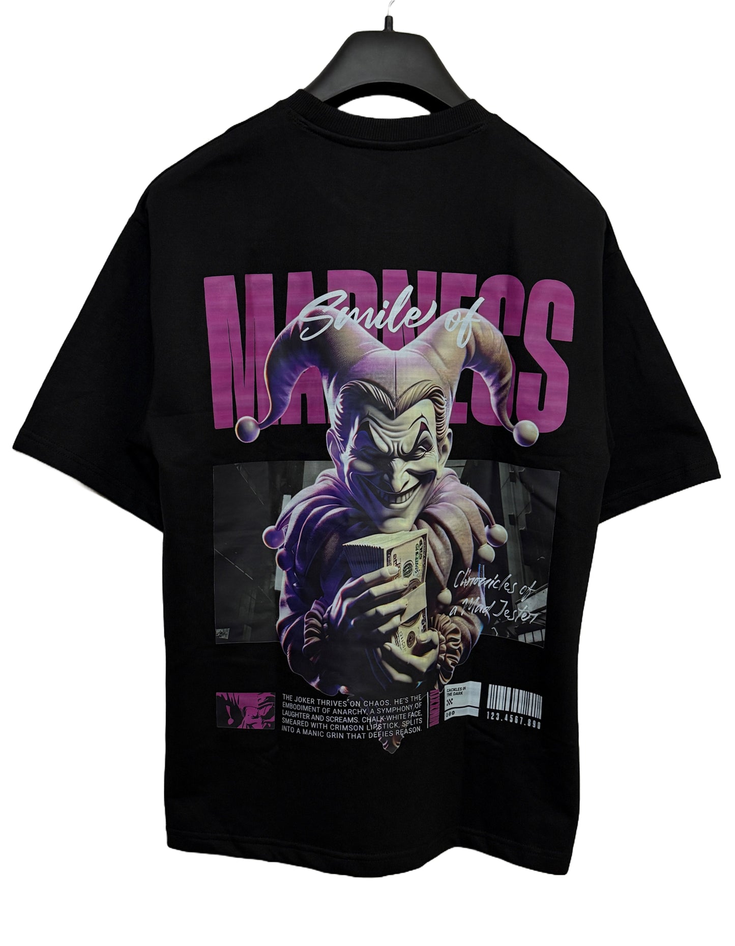 Smile of Madness – Purple Joker Oversized Tee