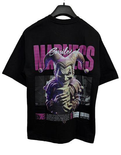 Smile of Madness – Purple Joker Oversized Tee