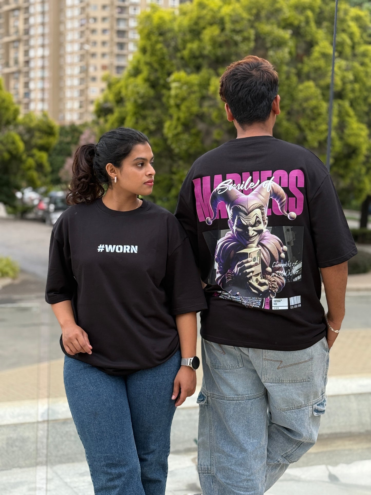 Smile of Madness – Purple Joker Oversized Tee