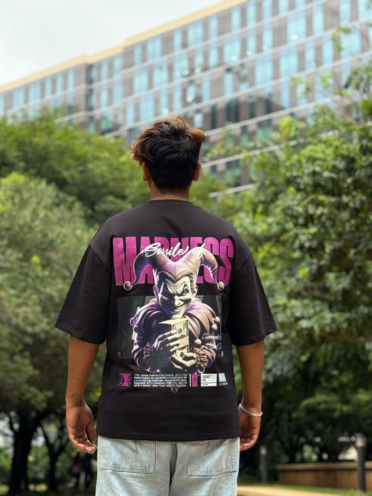 Smile of Madness – Purple Joker Oversized Tee