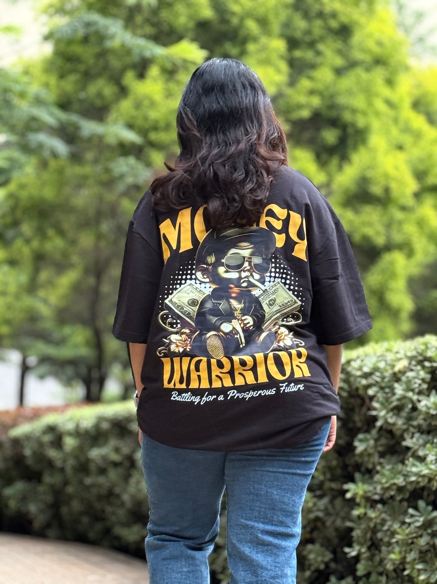 Money Warrior – Oversized Black Tee