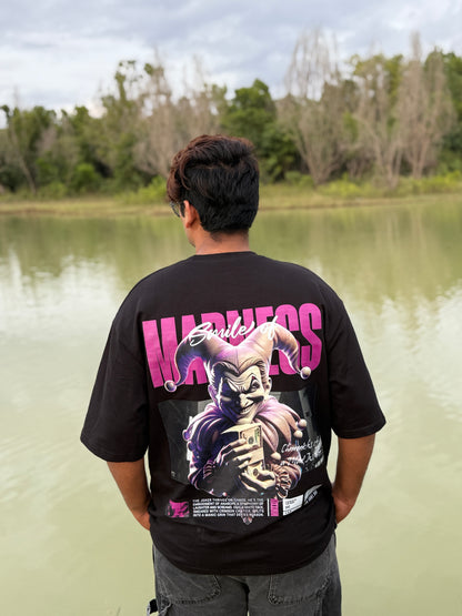 Smile of Madness – Purple Joker Oversized Tee